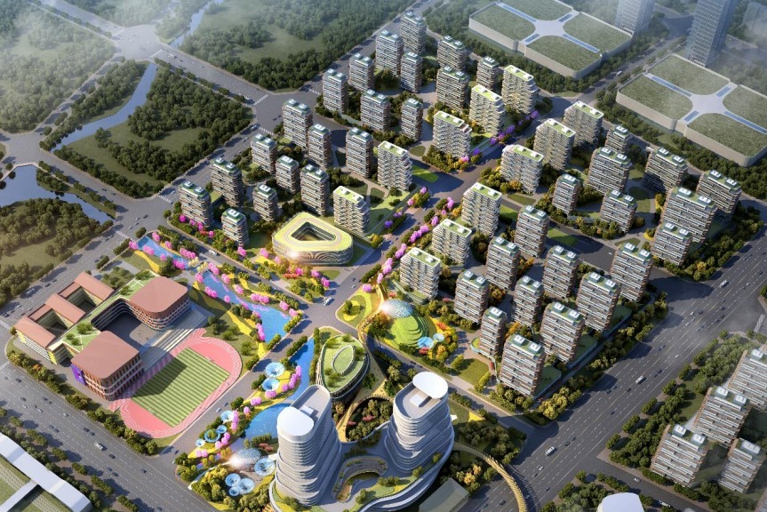 台州市路桥凤栖未来社区展示区泛光工程